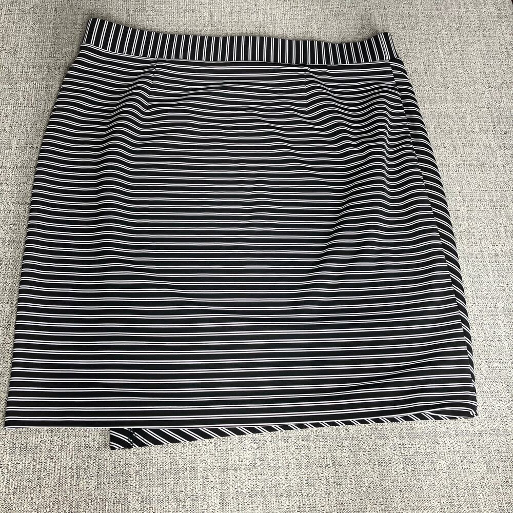 Fox & Ali Pencil Skirt Woman Black White Stripe XL